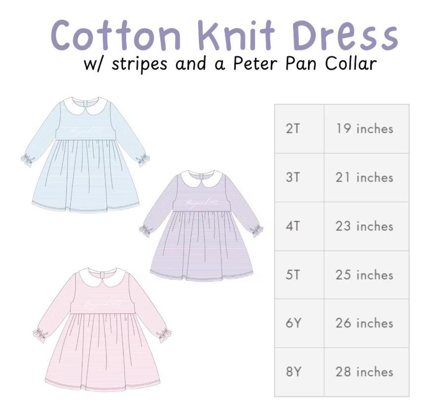 Floral Cross Easter Dress with Peter Pan Collar