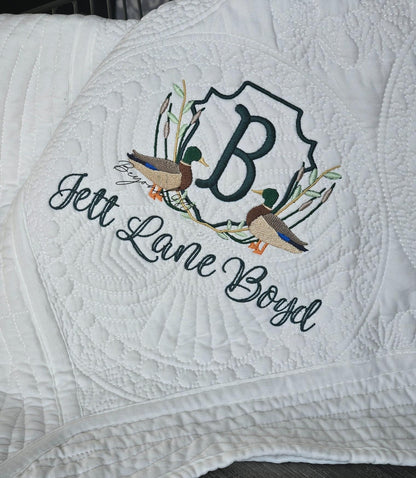 Heirloom Crib Quilt: Mallard Crest