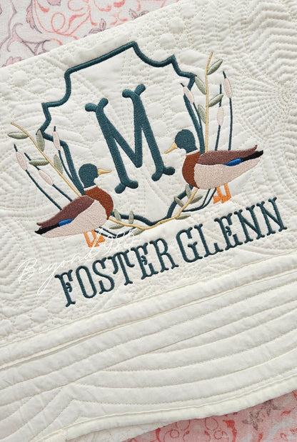 Heirloom Crib Quilt: Mallard Crest