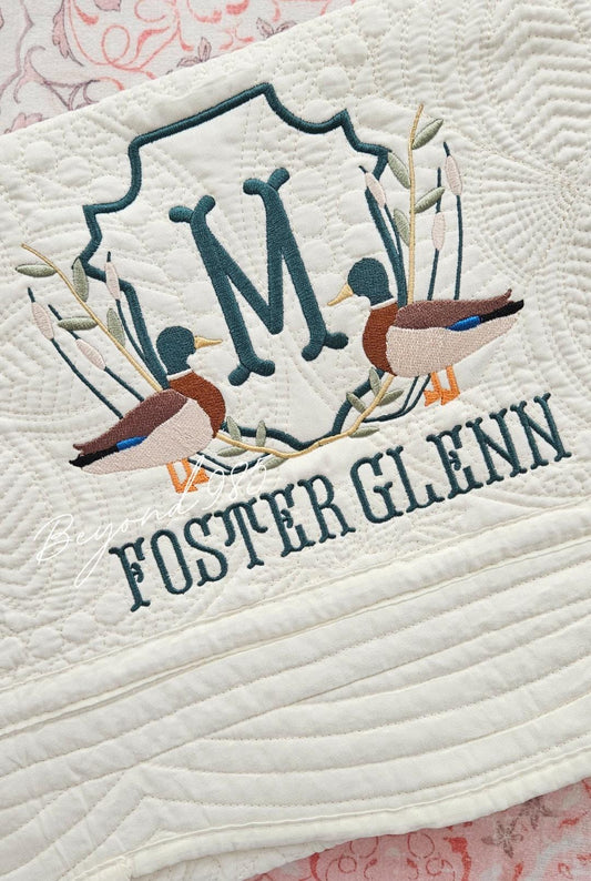 Heirloom Crib Quilt: Mallard Crest