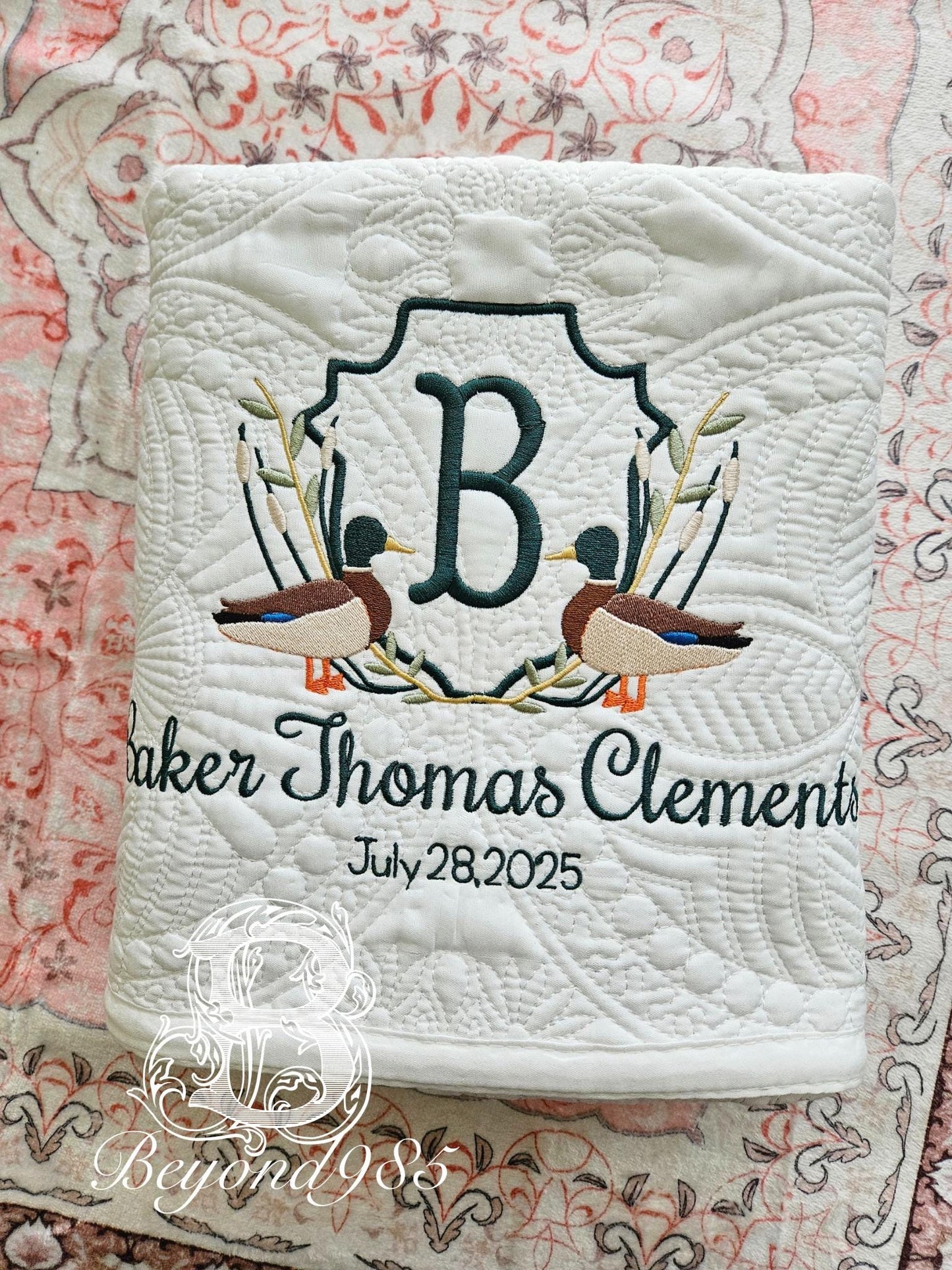 Heirloom Crib Quilt: Mallard Crest