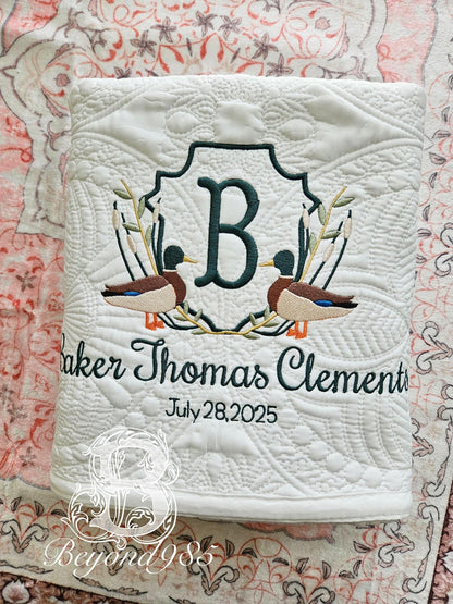 Heirloom Crib Quilt: Mallard Crest