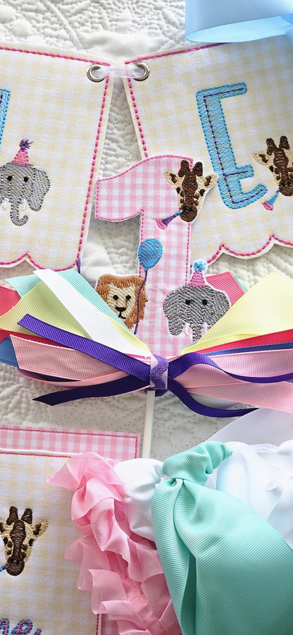 Wild One Birthday Banner: Zoo Theme Party Decor