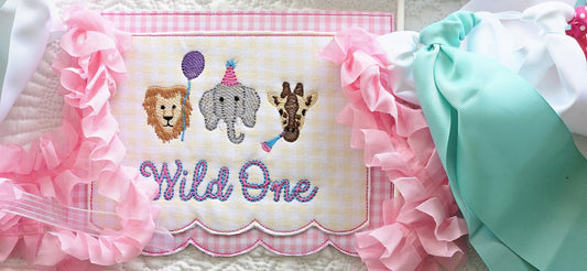 Wild One Birthday Banner: Zoo Theme Party Decor