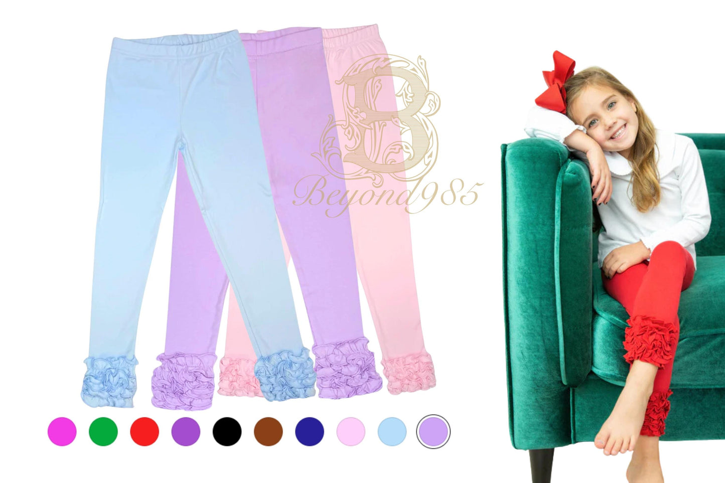 Ruffle Bottom Leggings for Girls