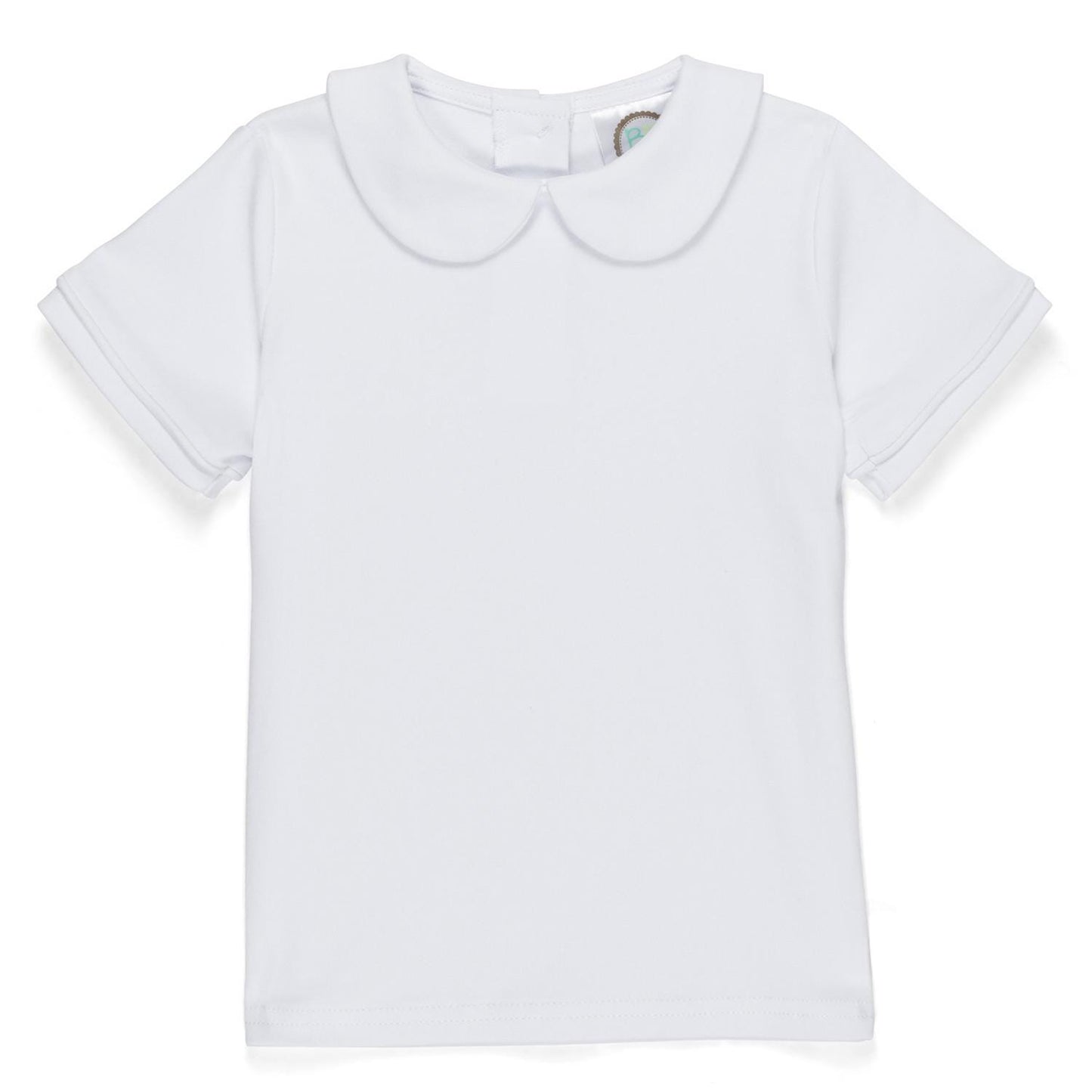Unisex Short Sleeve Peter Pan Collared Shirt
