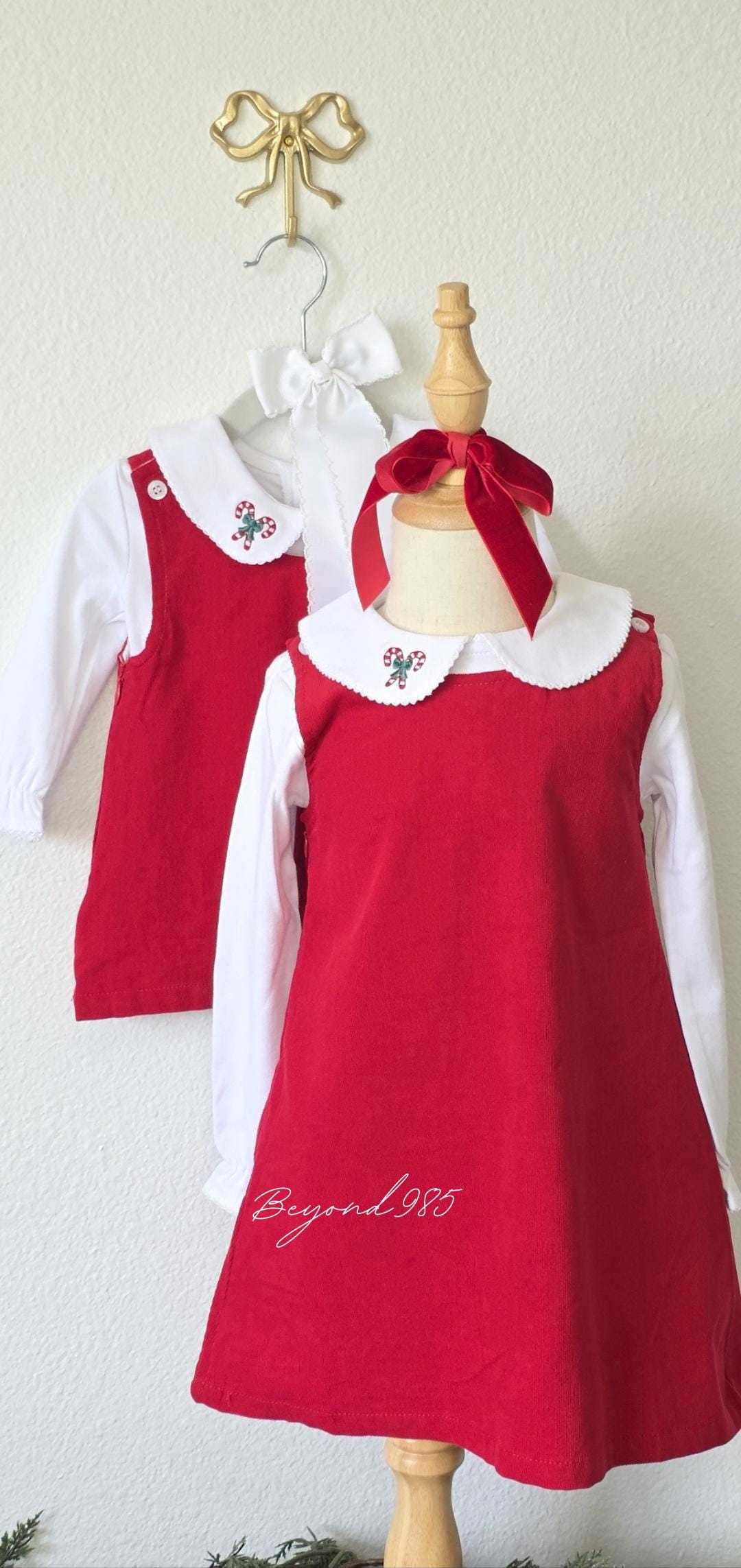 Christmas Dress with Peter Pan Collar Shirt