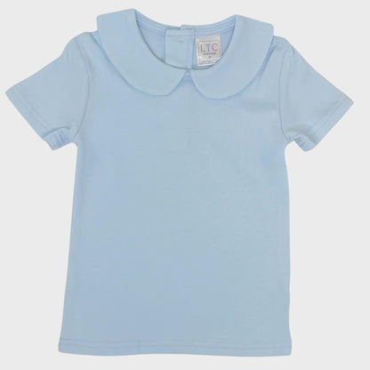 Unisex Short Sleeve Peter Pan Collared Shirt