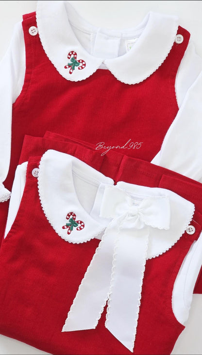 Christmas Dress with Peter Pan Collar Shirt