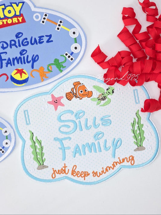 Personalized Lost Fish Stroller Tag - Disney Inspired