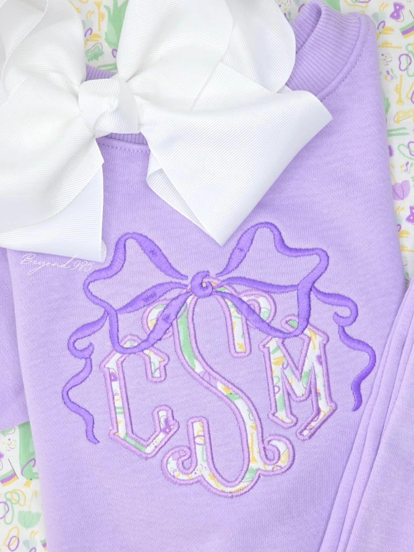 Mardi Gras Monogram Sweatshirt