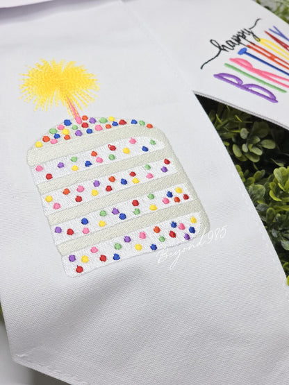 Happy Birthday Wreath Sash