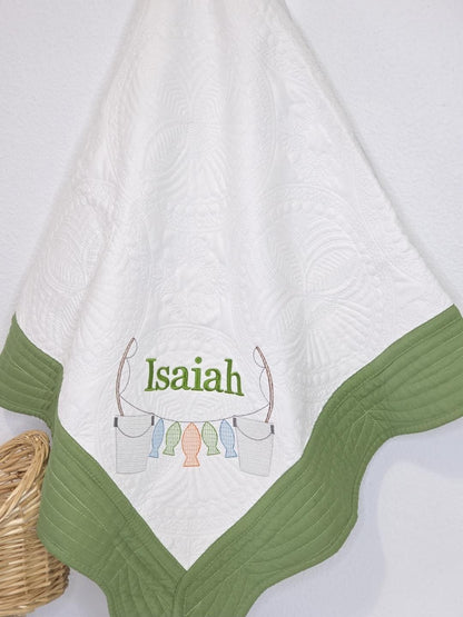 Heirloom Crib Quilt: FIshing Theme