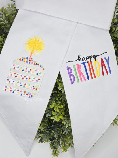 Happy Birthday Wreath Sash