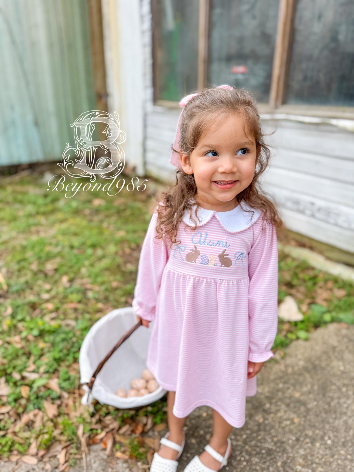 Easter Bunny Dress with Peter Pan Collar