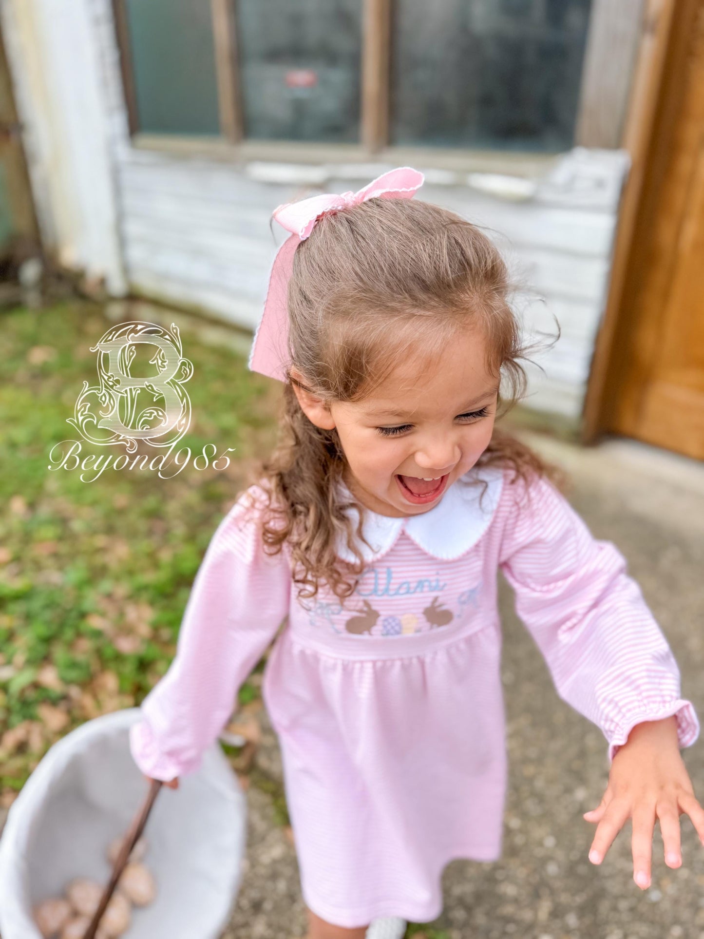 Easter Bunny Dress with Peter Pan Collar