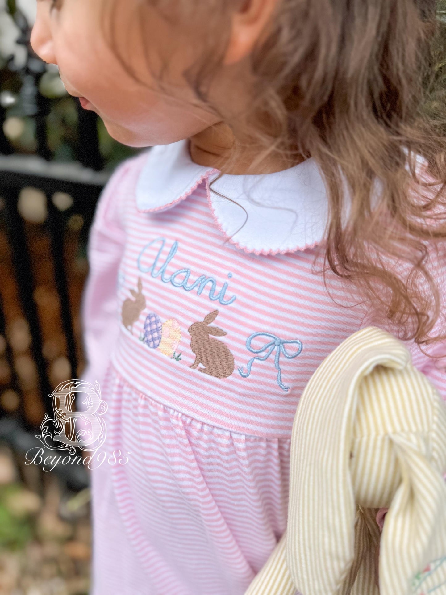 Easter Bunny Dress with Peter Pan Collar