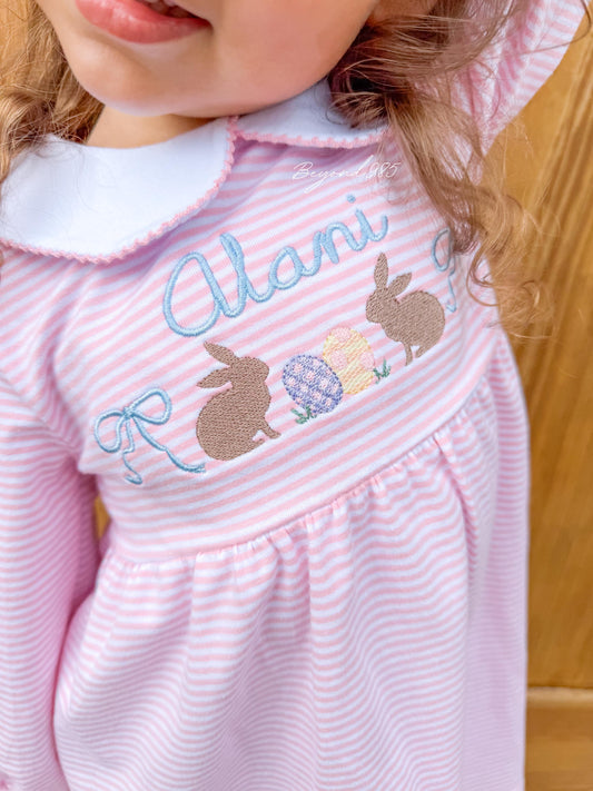 Easter Bunny Dress with Peter Pan Collar