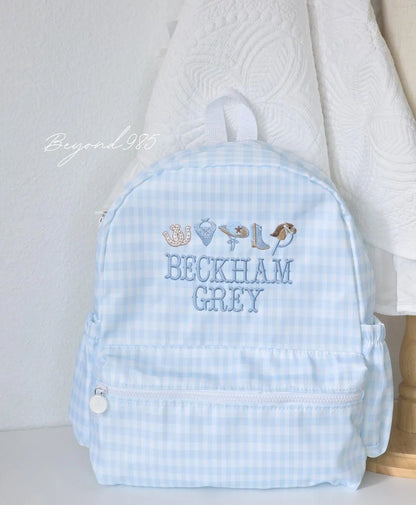 Western Gingham Backpack
