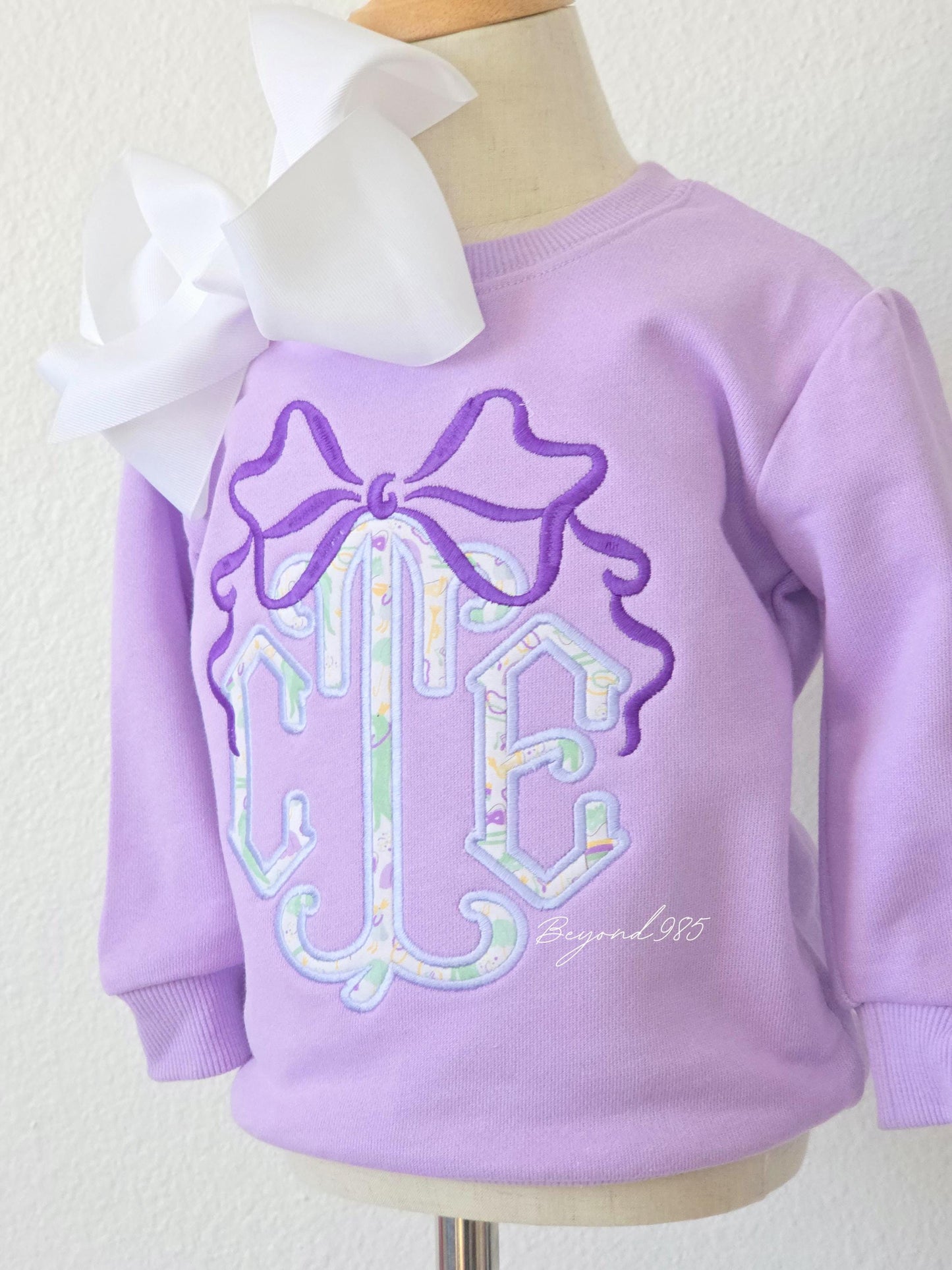 Mardi Gras Monogram Sweatshirt