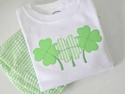 Shamrock Shirt & Seersucker Shorts Outfit