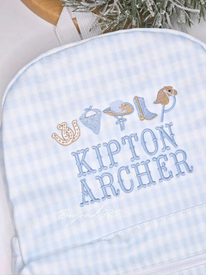 Western Gingham Backpack