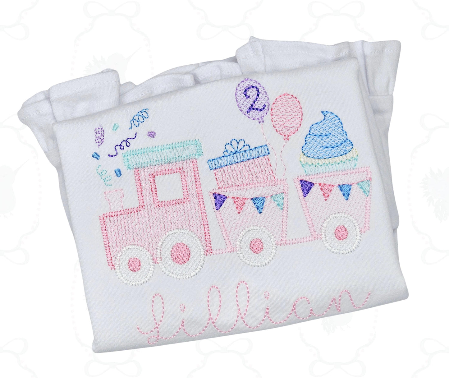 Birthday Girl Train Monogrammed Shirt