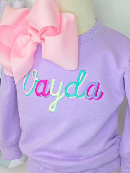 Pastel Rainbow Name Sweatshirt