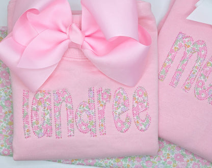 Applique Name Sweatshirts