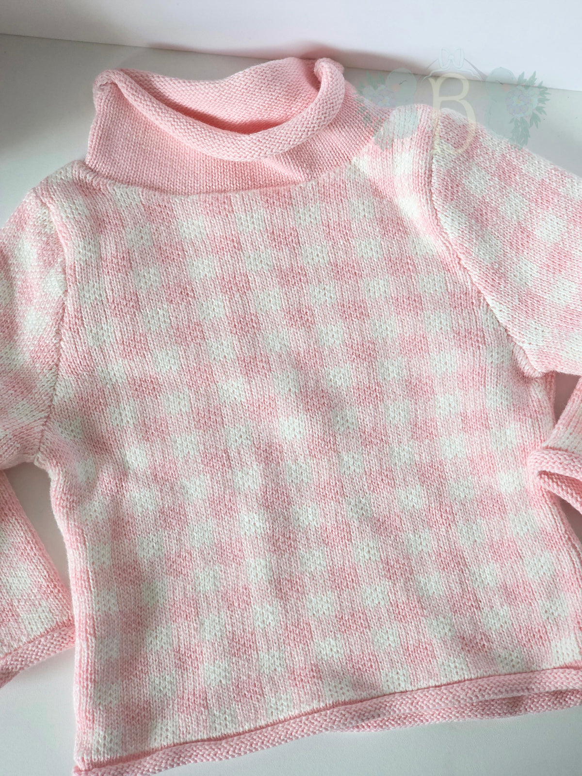 Gingham Roll Neck Sweaters - Hampton James Extras