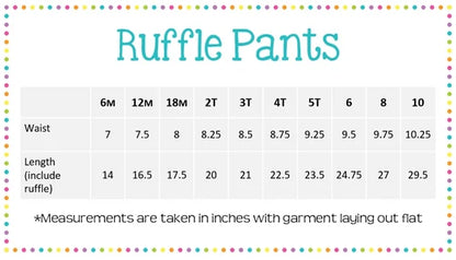 Girl's Micro-Striped Ruffle Pants